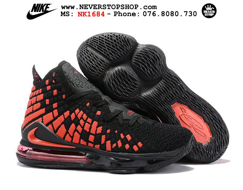 Giày bóng rổ NIKE LEBRON 17 BLACK RED hàng đẹp chuẩn sfake replica giá rẻ tốt nhất HCM