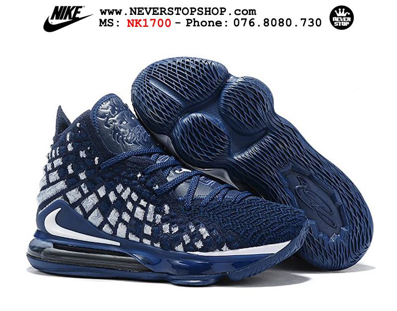 Giày bóng rổ NIKE LEBRON 17 NAVY BLUE hàng đẹp chuẩn sfake replica giá rẻ tốt nhất HCM