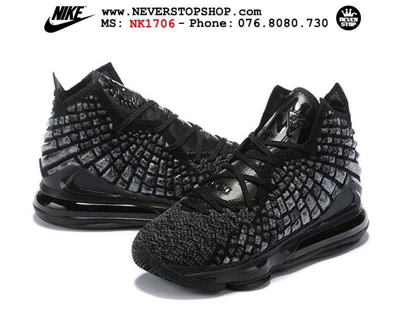Giày bóng rổ NIKE LEBRON 17 TRIPLE BLACK hàng đẹp chuẩn sfake replica giá rẻ tốt nhất HCM