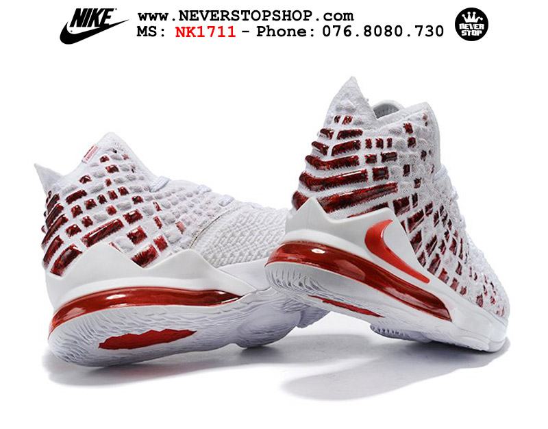 Giày bóng rổ NIKE LEBRON 17 WHITE RED hàng đẹp chuẩn sfake replica giá rẻ tốt nhất HCM