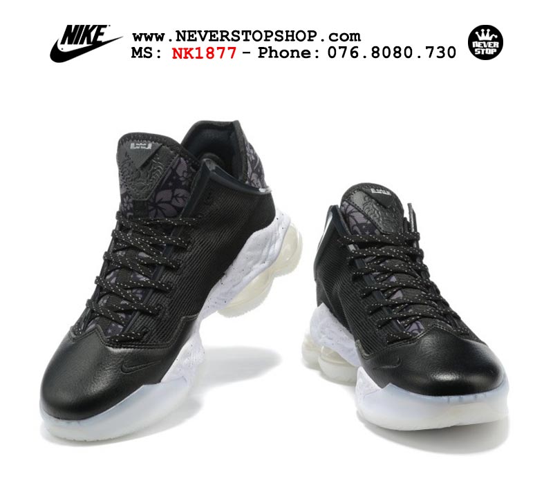 Giày Nike Lebron 19 Low Trắng Đen Full bóng rổ nam hàng đẹp sfake replica 1:1 giá rẻ tại NeverStop Sneaker Shop Quận 3 HCM