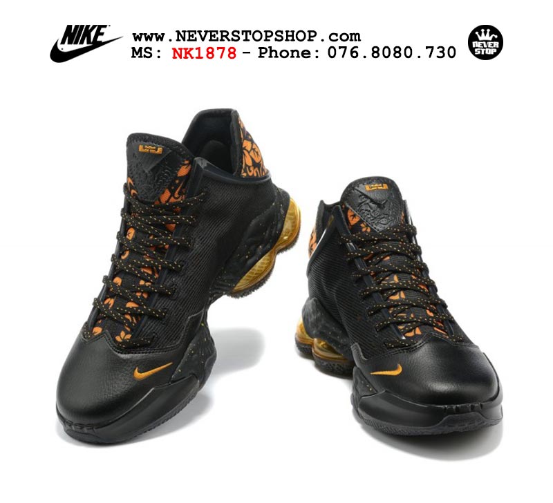 Giày Nike Lebron 19 Low Vàng Đen bóng rổ nam hàng đẹp sfake replica 1:1 giá rẻ tại NeverStop Sneaker Shop Quận 3 HCM