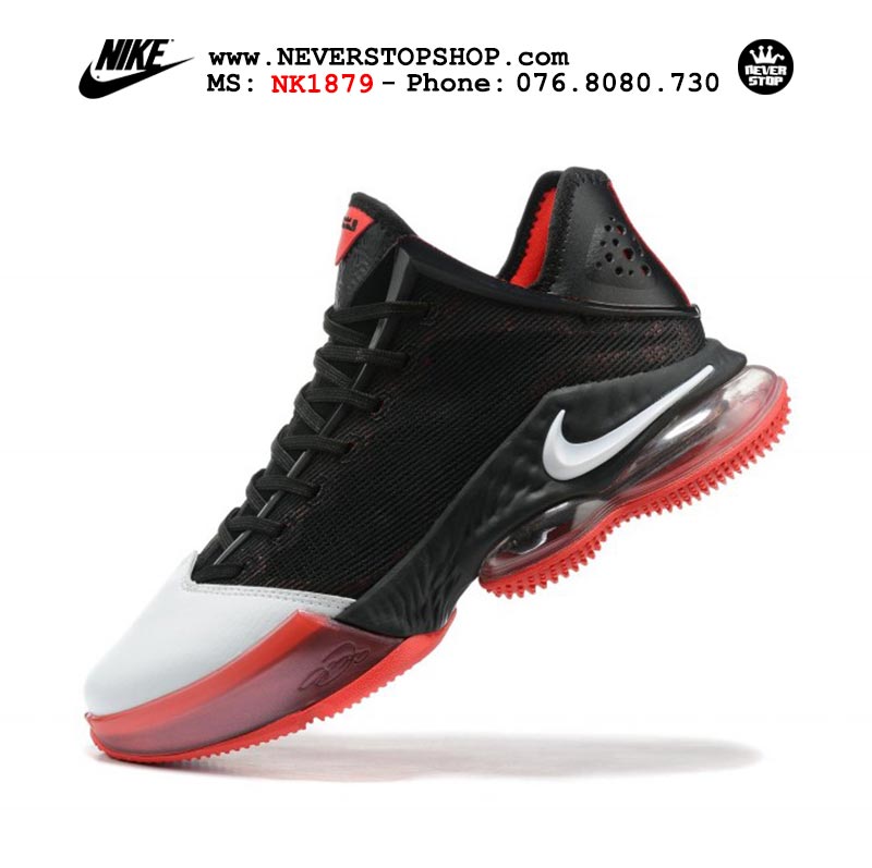 Giày Nike Lebron 19 Low Đen Đỏ bóng rổ nam hàng đẹp sfake replica 1:1 giá rẻ tại NeverStop Sneaker Shop Quận 3 HCM