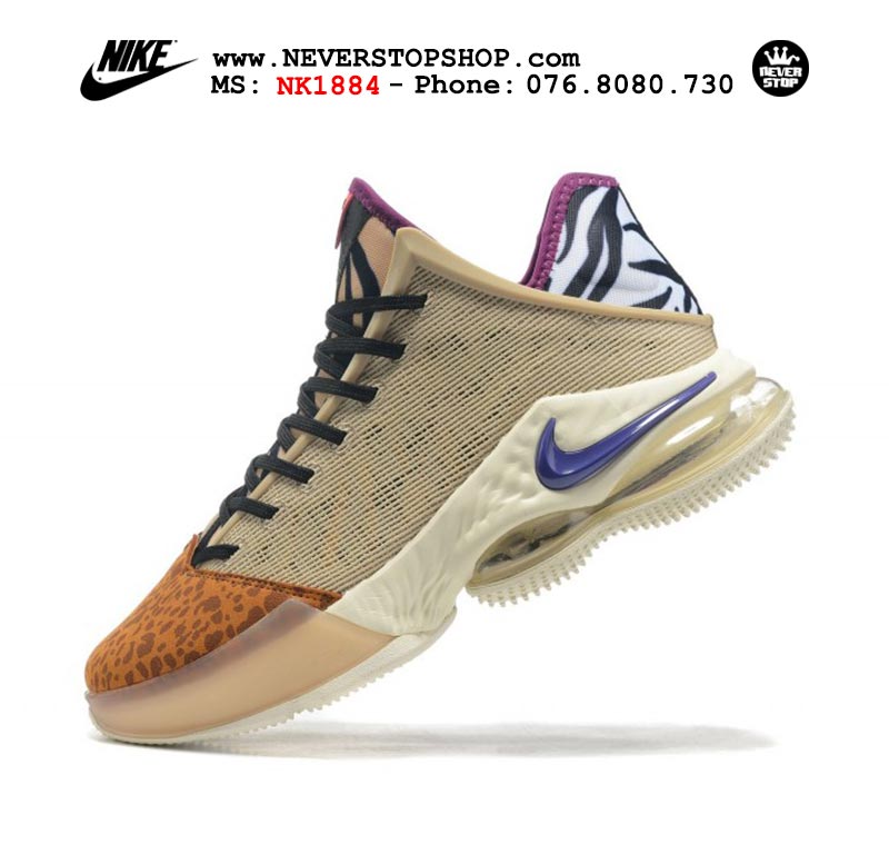 Giày Nike Lebron 19 Low Xám Cam bóng rổ nam hàng đẹp sfake replica 1:1 giá rẻ tại NeverStop Sneaker Shop Quận 3 HCM