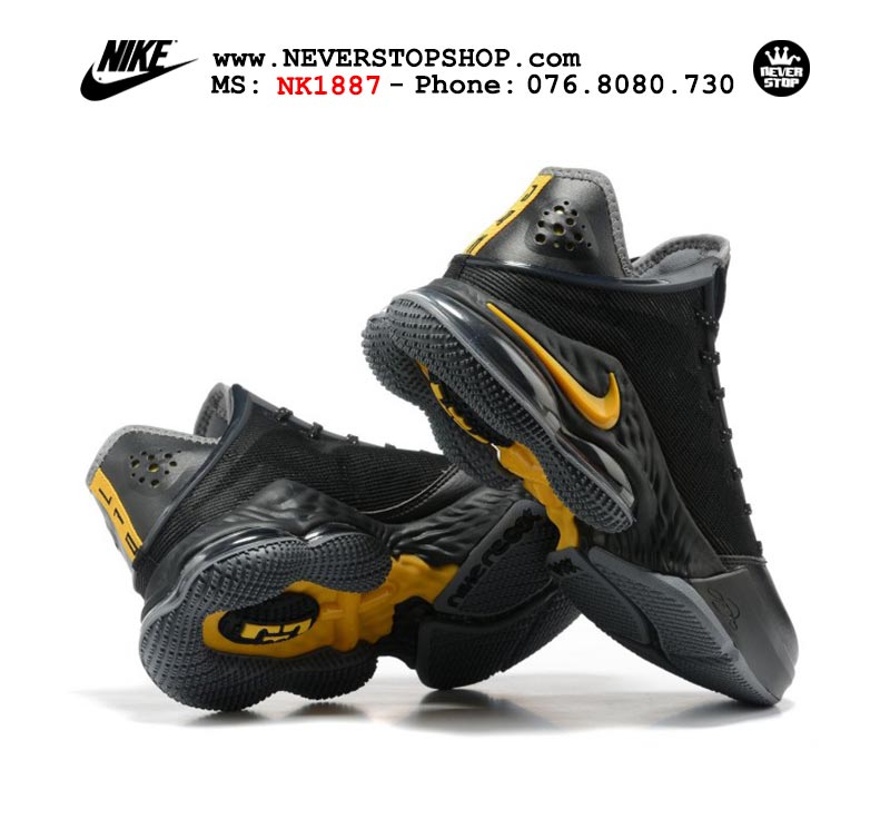 Giày Nike Lebron 19 Low Đen Gold bóng rổ nam hàng đẹp sfake replica 1:1 giá rẻ tại NeverStop Sneaker Shop Quận 3 HCM