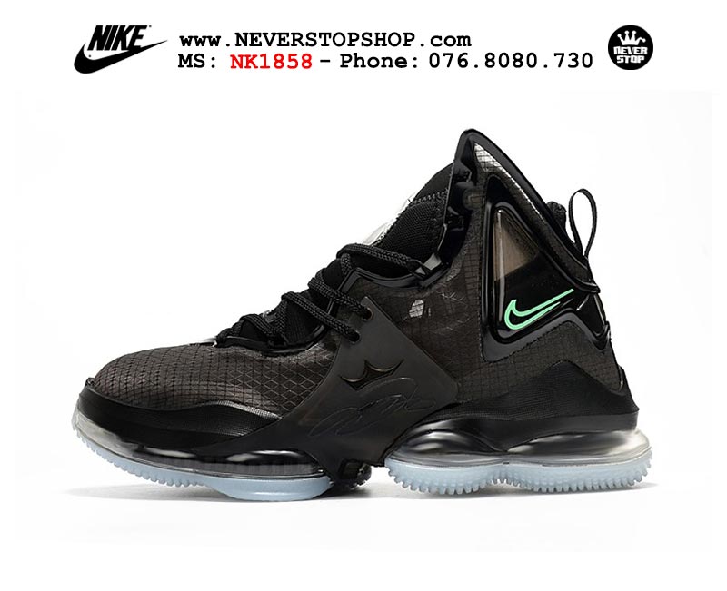 Giày bóng rổ Nike Lebron 19 Đen Full nam hàng đẹp replica sfake giá rẻ tại NeverStop Sneaker Shop Quận 3 HCM
