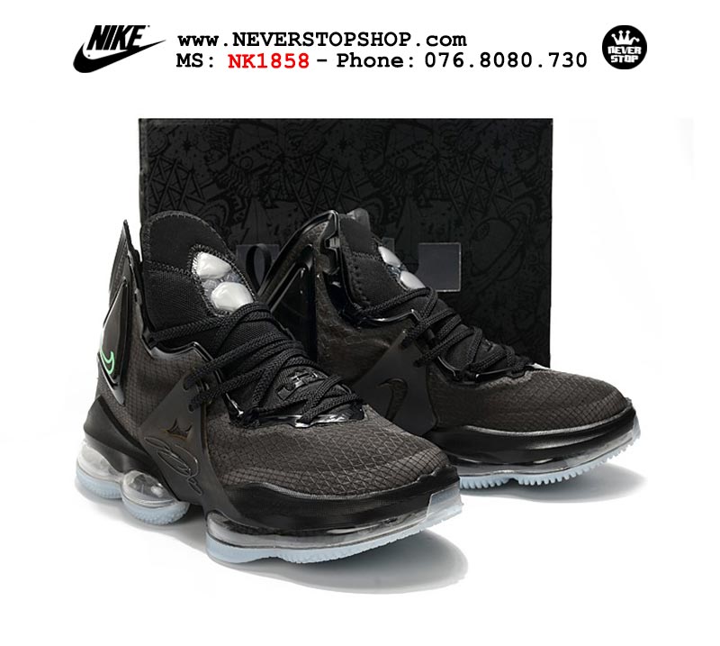 Giày bóng rổ Nike Lebron 19 Đen Full nam hàng đẹp replica sfake giá rẻ tại NeverStop Sneaker Shop Quận 3 HCM