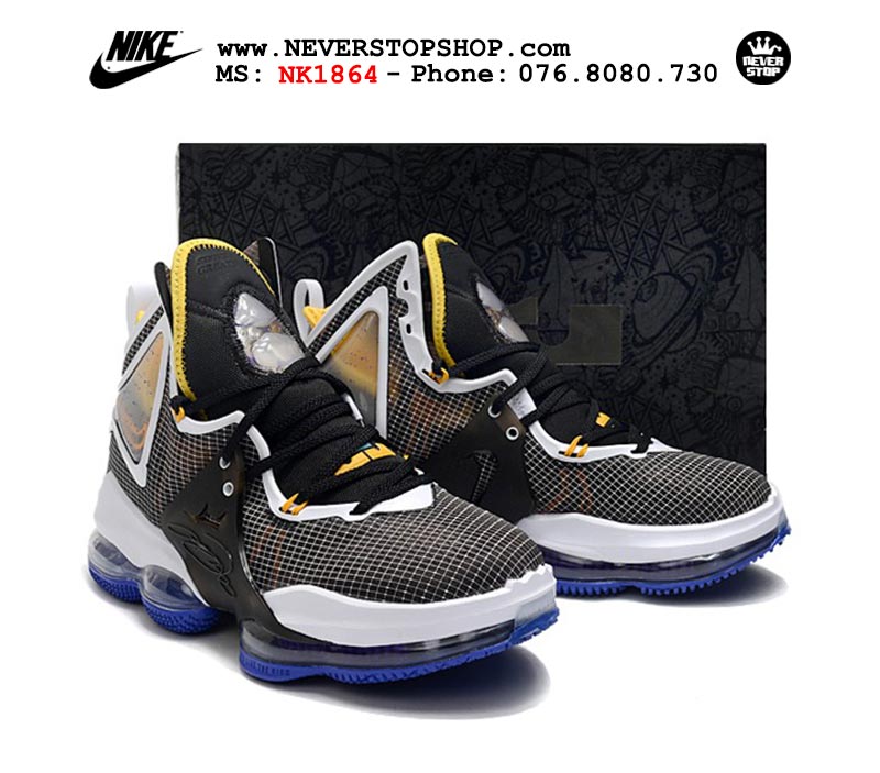 Giày bóng rổ Nike Lebron 19  Xám Đen nam hàng đẹp replica sfake giá rẻ tại NeverStop Sneaker Shop Quận 3 HCM
