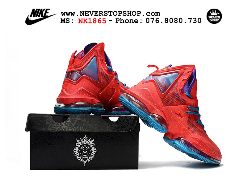 Giày bóng rổ Nike Lebron 19  Đỏ Full nam hàng đẹp replica sfake giá rẻ tại NeverStop Sneaker Shop Quận 3 HCM