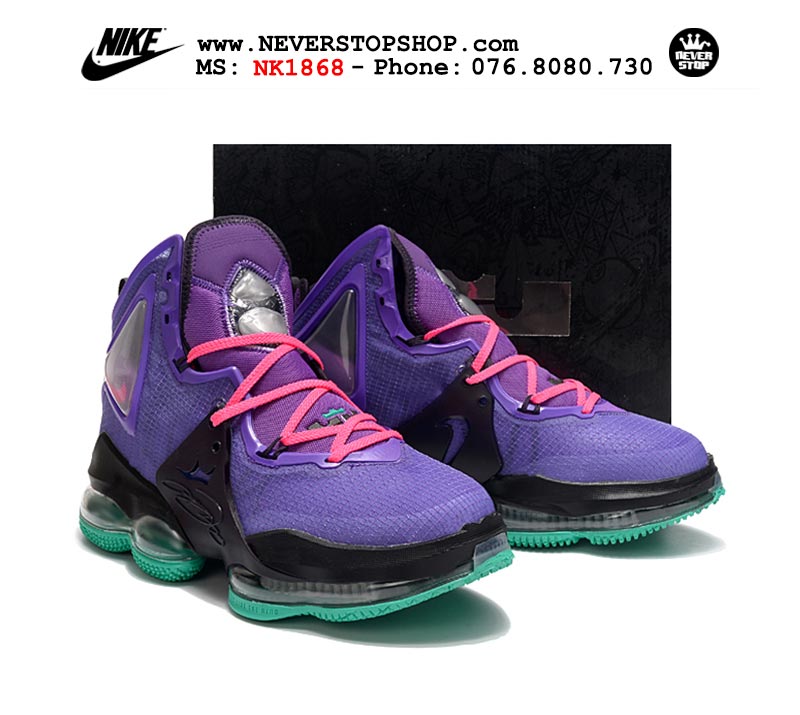 Giày bóng rổ Nike Lebron 19  Tím Full nam hàng đẹp replica sfake giá rẻ tại NeverStop Sneaker Shop Quận 3 HCM