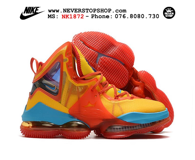 Giày bóng rổ Nike Lebron 19  Cam Vàng nam hàng đẹp replica sfake giá rẻ tại NeverStop Sneaker Shop Quận 3 HCM