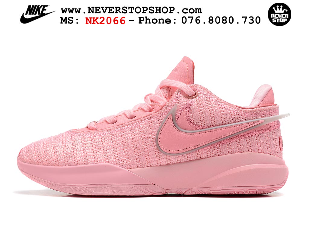 Giày bóng rổ nam Nike Lebron 20 Hồng Full hàng đẹp siêu cấp replica 1:1 giá rẻ tại NeverStop Sneaker Shop Quận 3 HCM