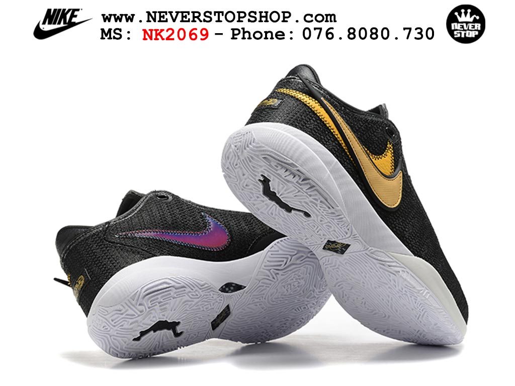 Giày bóng rổ nam Nike Lebron 20 Đen Vàng hàng đẹp siêu cấp replica 1:1 giá rẻ tại NeverStop Sneaker Shop Quận 3 HCM