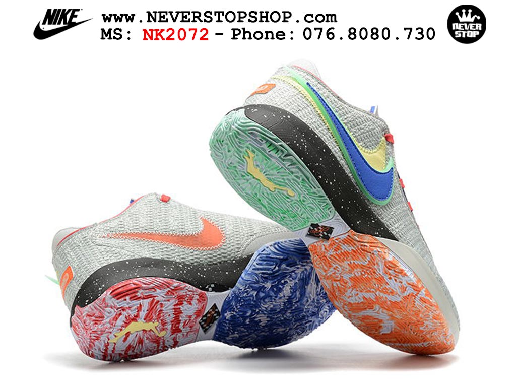 Giày bóng rổ nam Nike Lebron 20 Xám Xanh hàng đẹp siêu cấp replica 1:1 giá rẻ tại NeverStop Sneaker Shop Quận 3 HCM