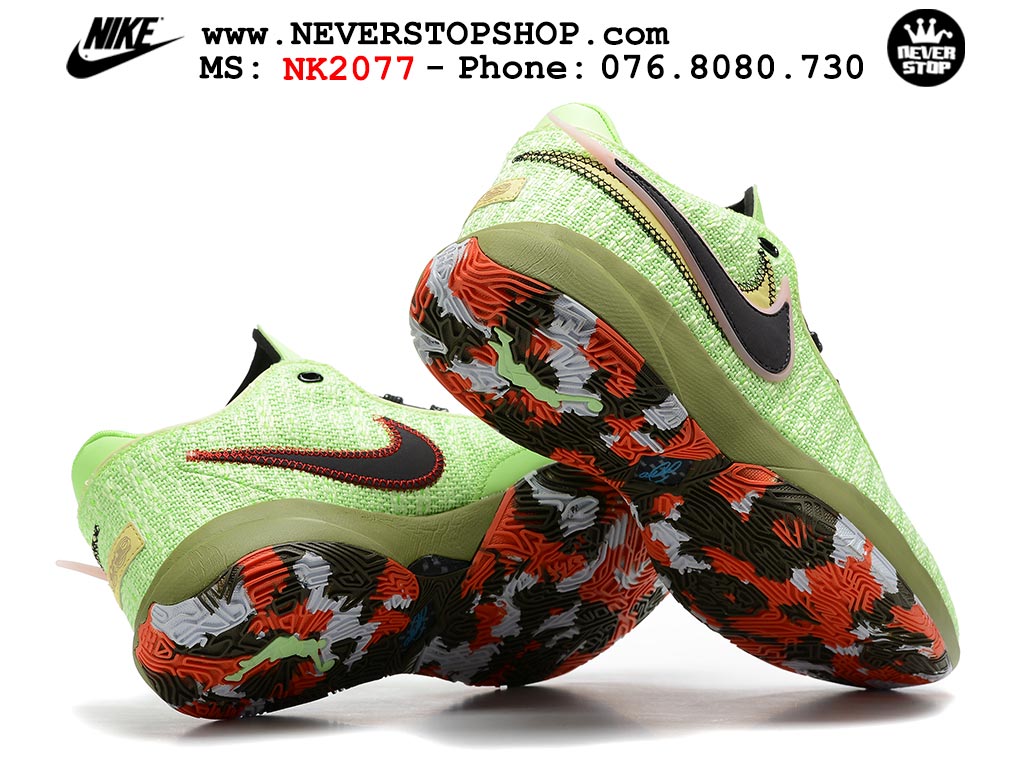 Giày bóng rổ nam Nike Lebron 20 Xanh Lá Đen hàng đẹp siêu cấp replica 1:1 giá rẻ tại NeverStop Sneaker Shop Quận 3 HCM