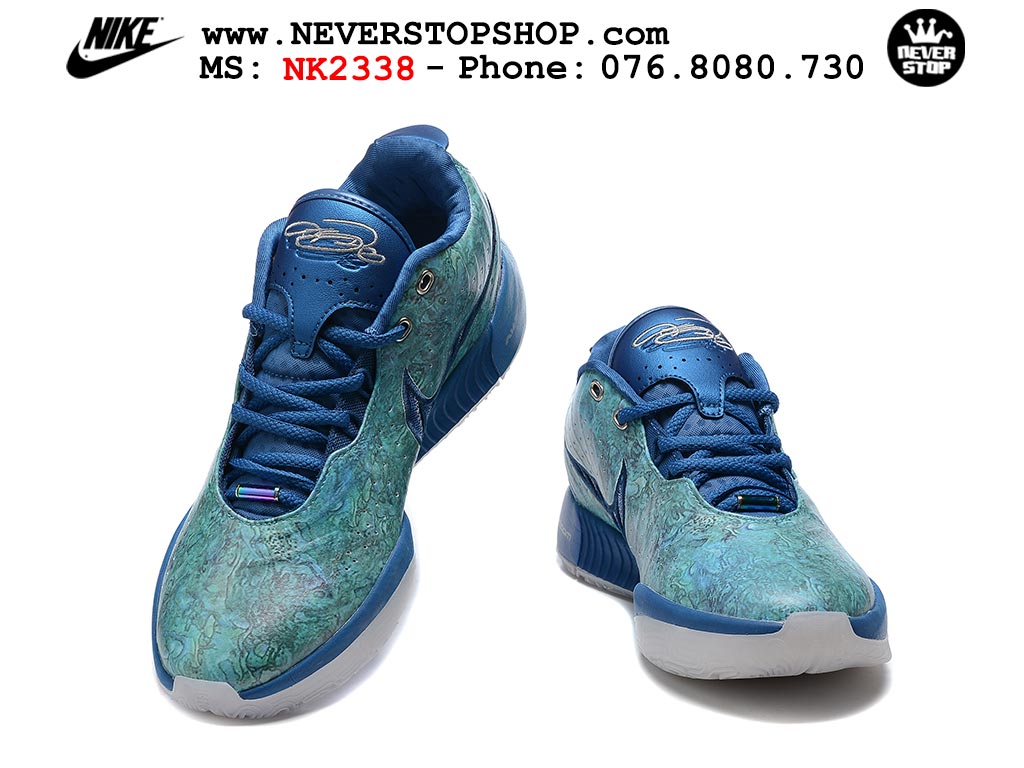 Giày bóng rổ nam Nike Lebron 21 Xanh Dương hàng đẹp siêu cấp like auth replica 1:1 giá rẻ tại NeverStop Sneaker Shop Quận 3 HCM