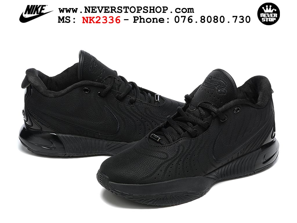 Giày bóng rổ nam Nike Lebron 21 Đen hàng đẹp siêu cấp like auth replica 1:1 giá rẻ tại NeverStop Sneaker Shop Quận 3 HCM