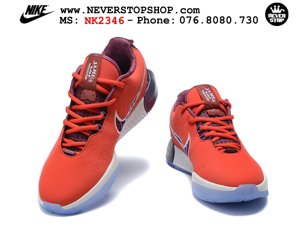 Giày bóng rổ nam Nike Lebron 21 Đỏ Tím hàng đẹp siêu cấp like auth replica 1:1 giá rẻ tại NeverStop Sneaker Shop Quận 3 HCM