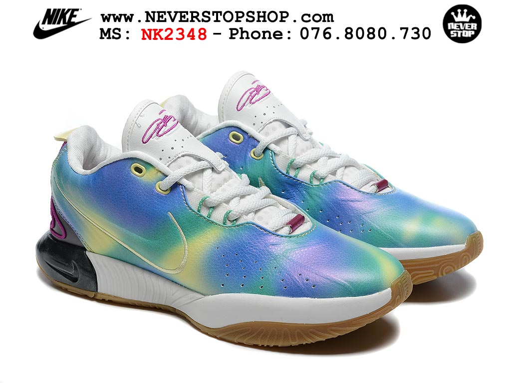 Giày bóng rổ nam Nike Lebron 21 Xanh Tím hàng đẹp siêu cấp like auth replica 1:1 giá rẻ tại NeverStop Sneaker Shop Quận 3 HCM