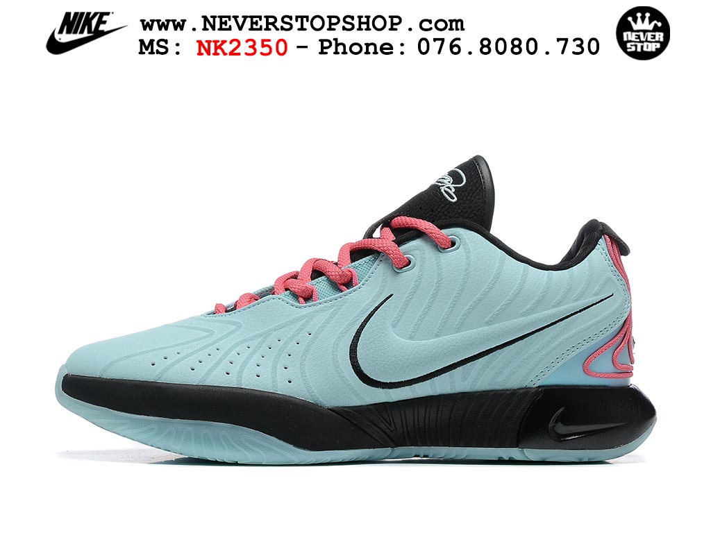 Giày bóng rổ nam Nike Lebron 21 Xanh Đen hàng đẹp siêu cấp like auth replica 1:1 giá rẻ tại NeverStop Sneaker Shop Quận 3 HCM