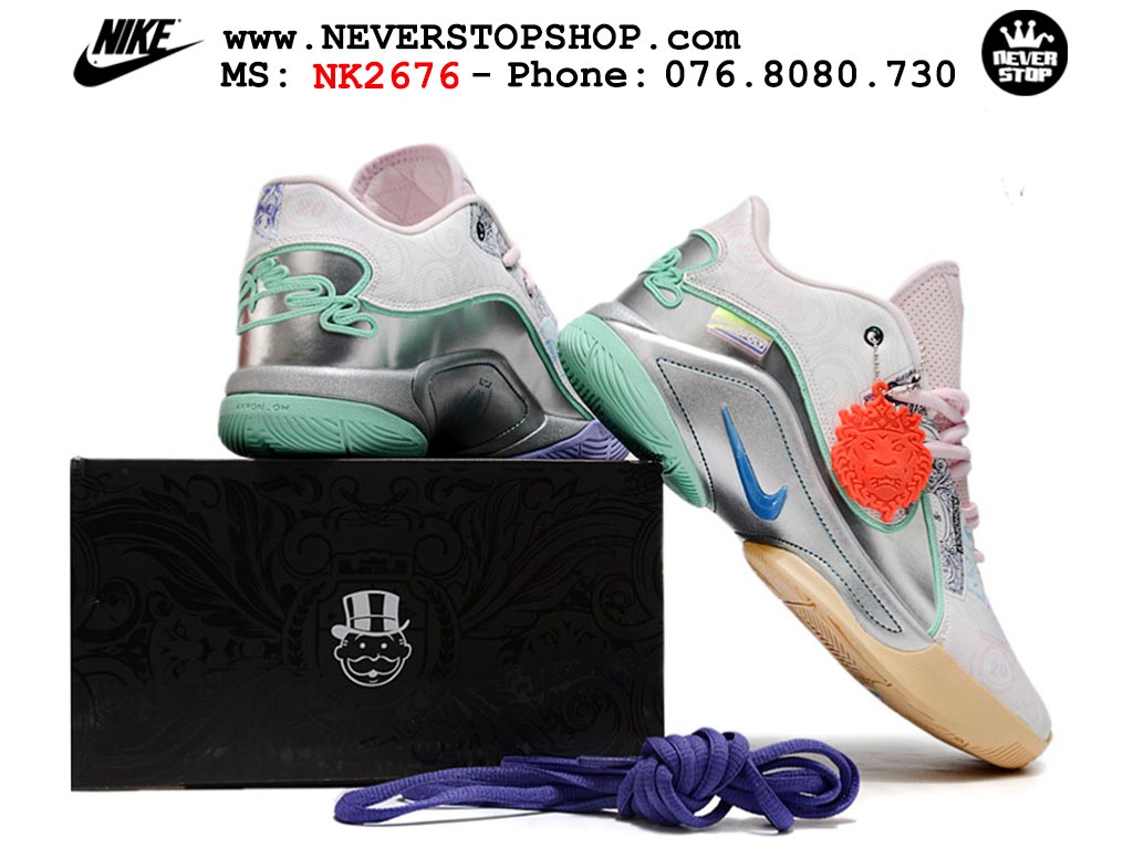 Giày bóng rổ nam Nike Lebron 22 Hồng Xám hàng đẹp siêu cấp like auth replica 1:1 giá rẻ tại NeverStop Sneaker Shop HCM