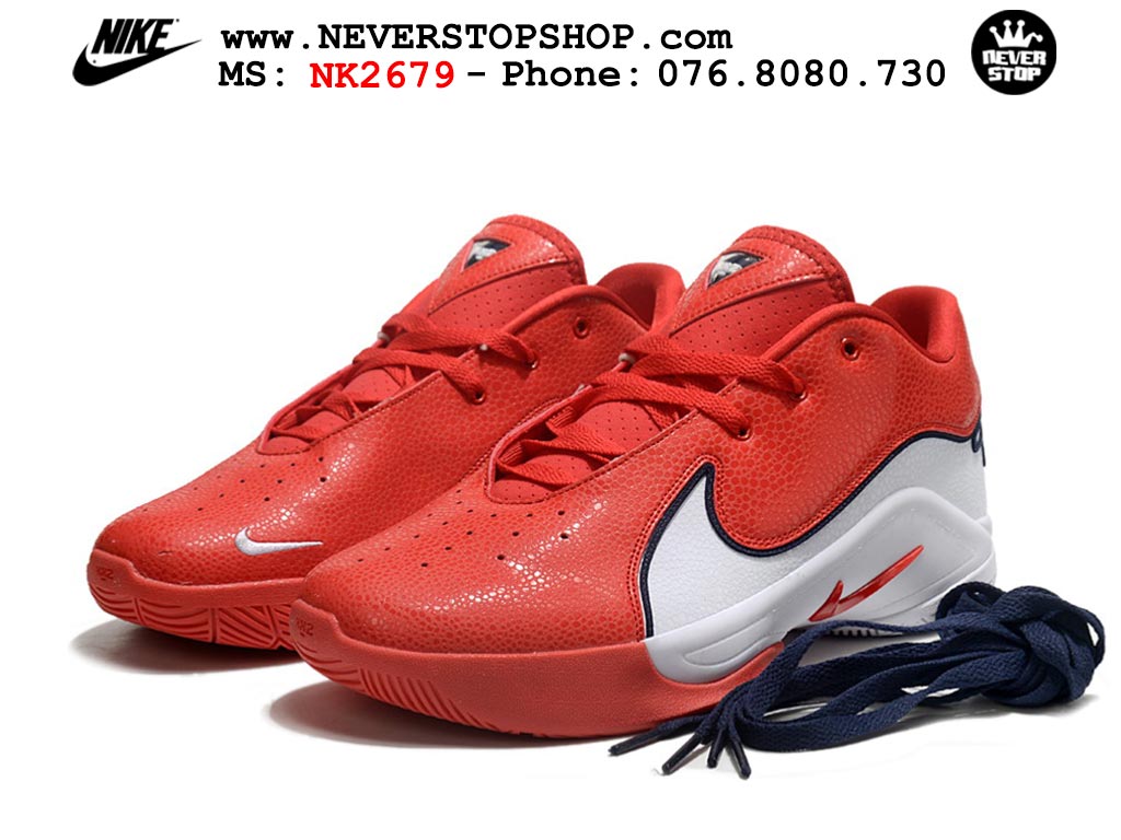 Giày bóng rổ nam Nike Lebron 22 Đỏ Trắng hàng đẹp siêu cấp like auth replica 1:1 giá rẻ tại NeverStop Sneaker Shop HCM