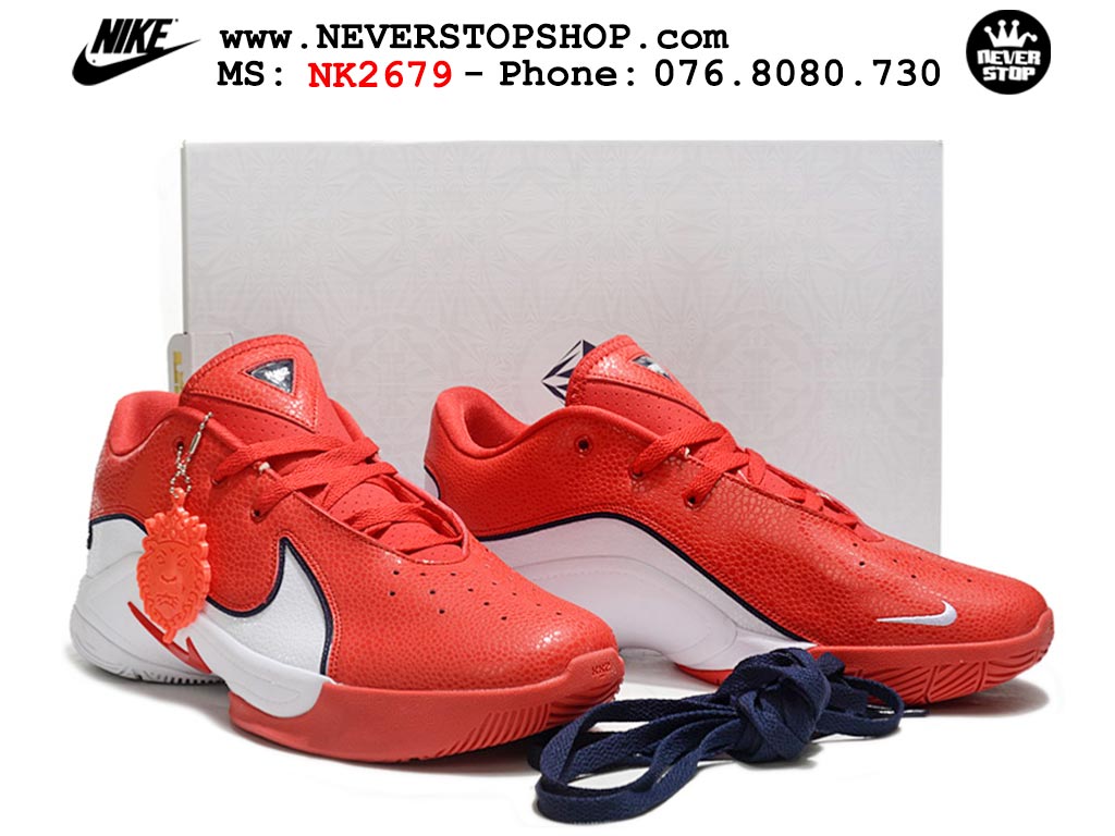 Giày bóng rổ nam Nike Lebron 22 Đỏ Trắng hàng đẹp siêu cấp like auth replica 1:1 giá rẻ tại NeverStop Sneaker Shop HCM