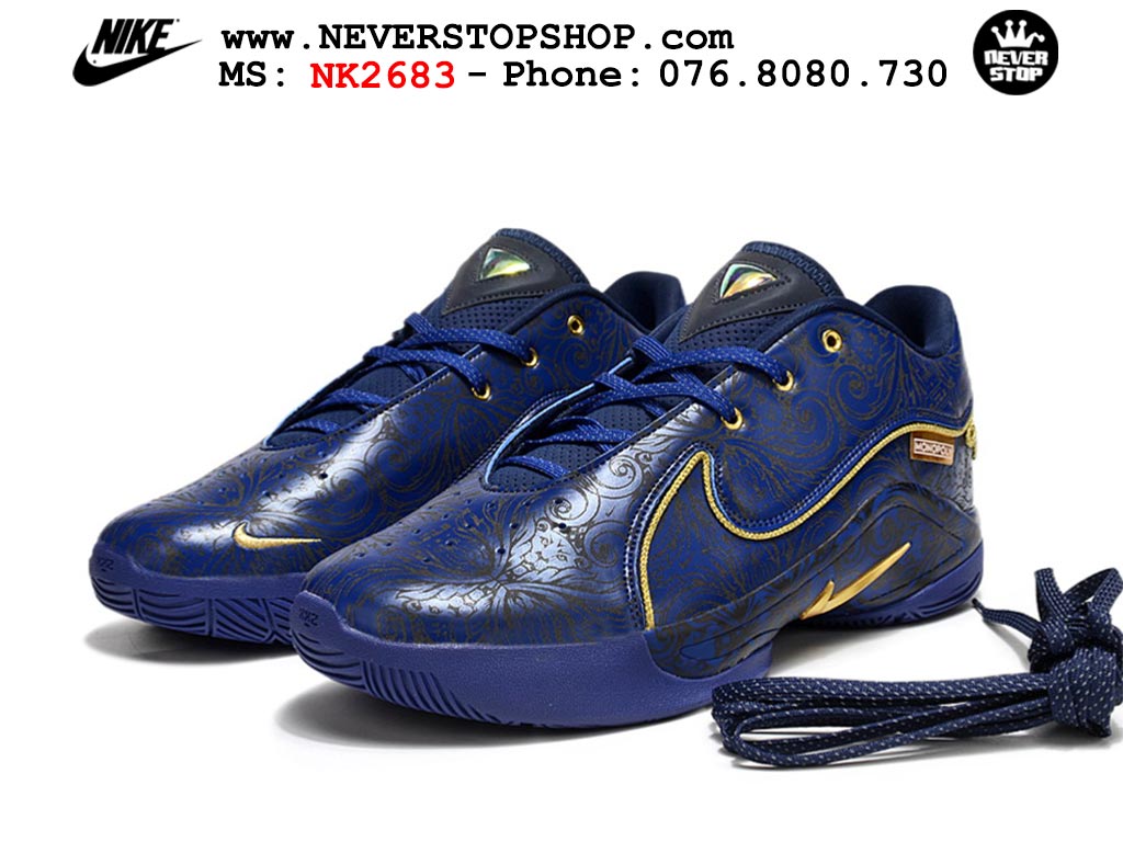 Giày bóng rổ nam Nike Lebron 22 Xanh Dương Vàng hàng đẹp siêu cấp like auth replica 1:1 giá rẻ tại NeverStop Sneaker Shop HCM