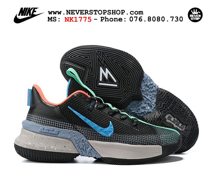 Giày bóng rổ Nike Lebron Ambassador 13 Đen Xanh cổ thấp hàng chuẩn sfake replica chuyên outdoor giá tốt HCM