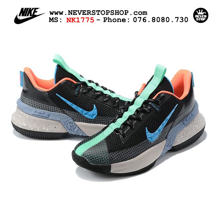Giày bóng rổ Nike Lebron Ambassador 13 Đen Xanh cổ thấp hàng chuẩn sfake replica chuyên outdoor giá tốt HCM