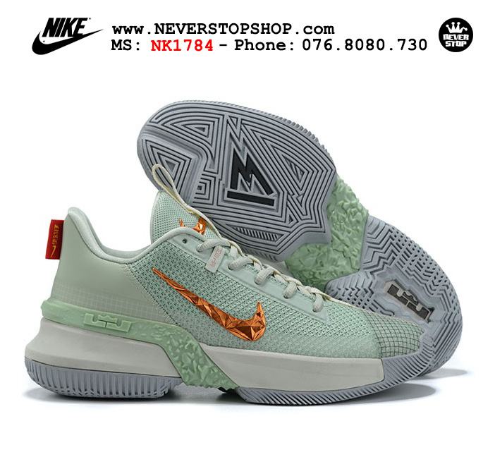 Giày bóng rổ Nike Lebron Ambassador 13 Xanh Mint cổ thấp hàng chuẩn sfake replica chuyên outdoor giá tốt HCM