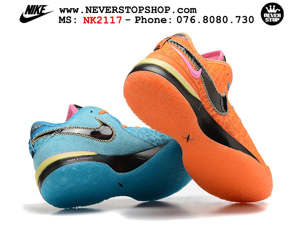 Giày Nike Zoom Lebron NXXT Gen Cam Xanh Dương bóng rổ nam cổ cao chuyên outdoor hàng đẹp chuẩn replica 1:1 giá rẻ tại NeverStop Sneaker Shop Quận 3 HCM
