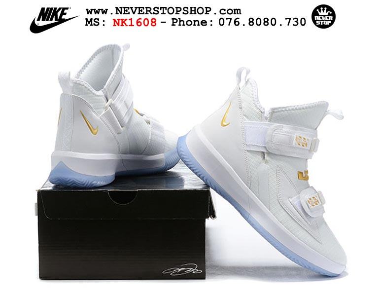 Giày bóng rổ Nike Lebron Soldier 13 All White hàng sfake replica giá rẻ HCM