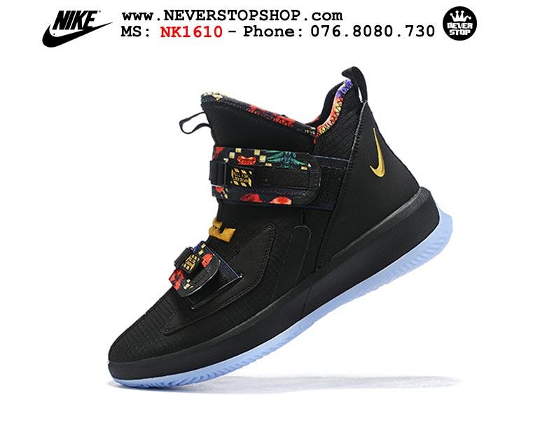 Giày bóng rổ Nike Lebron Soldier 13 Black Multicolor hàng sfake replica giá rẻ HCM
