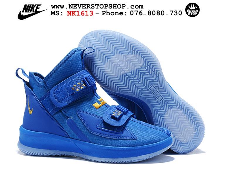 Giày bóng rổ Nike Lebron Soldier 13 Blue hàng sfake replica giá rẻ HCM