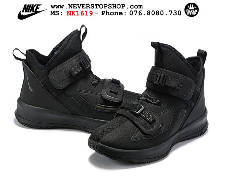 Giày bóng rổ Nike Lebron Soldier 13 Triple Black hàng sfake replica giá rẻ HCM