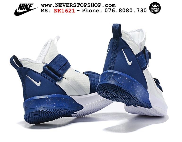 Giày bóng rổ Nike Lebron Soldier 13 White Navy hàng sfake replica giá rẻ HCM
