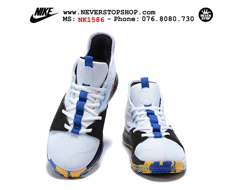 Giày bóng rổ Nike PG 3.0 Black White Multicolor outdoor hàng sfake replica giá rẻ tốt nhất HCM