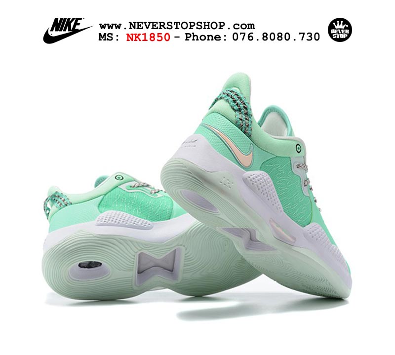 Giày bóng rổ Nike PG 5.0 Xanh Ngọc  nam hàng đẹp replica sfake giá rẻ tại NeverStop Sneaker Shop Quận 3 HCM