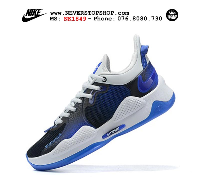 Giày bóng rổ Nike PG 5.0 Xanh Đen nam hàng đẹp replica sfake giá rẻ tại NeverStop Sneaker Shop Quận 3 HCM