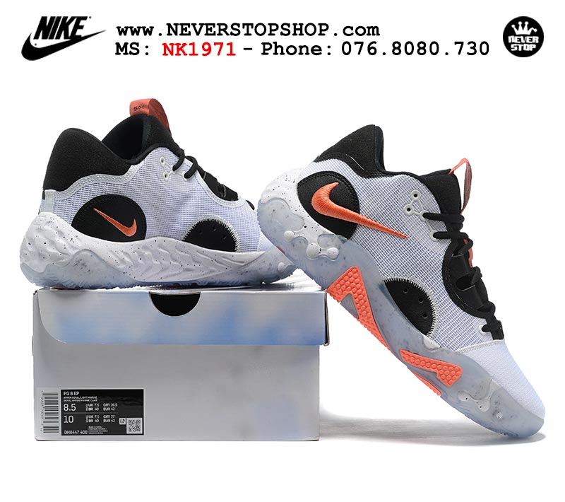 Giày bóng rổ nam Nike PG 6.0 Đen Trắng Hồng bản đẹp chuẩn replica 1:1 authentic giá rẻ tại NeverStop Sneaker Shop Quận 3 HCM