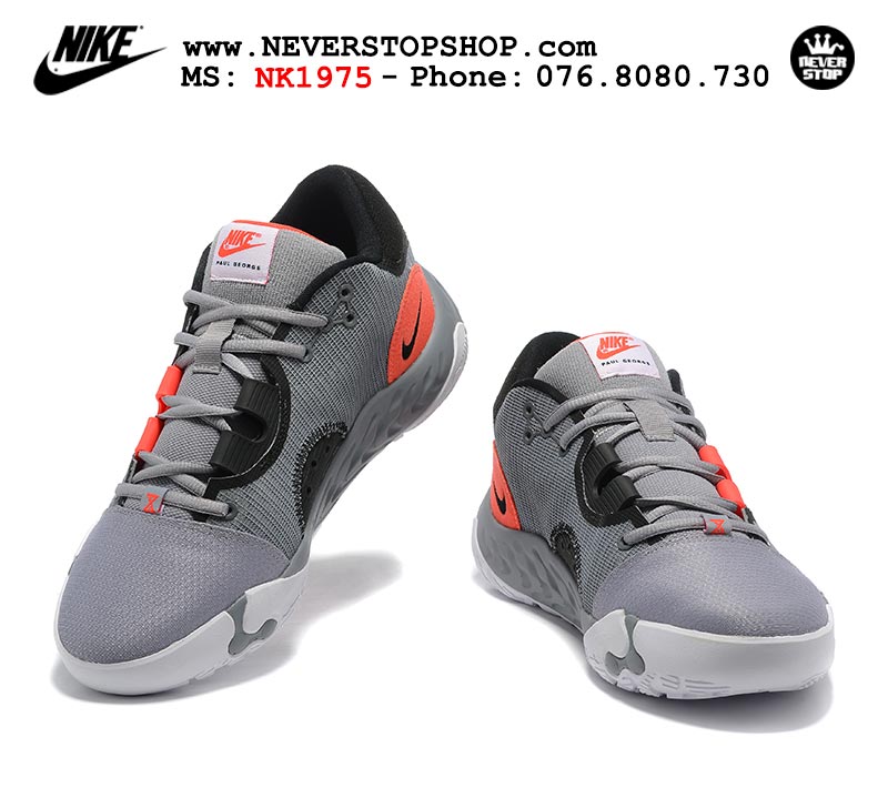 Giày bóng rổ nam Nike PG 6.0 Xám Cam Hồng bản đẹp chuẩn replica 1:1 authentic giá rẻ tại NeverStop Sneaker Shop Quận 3 HCM