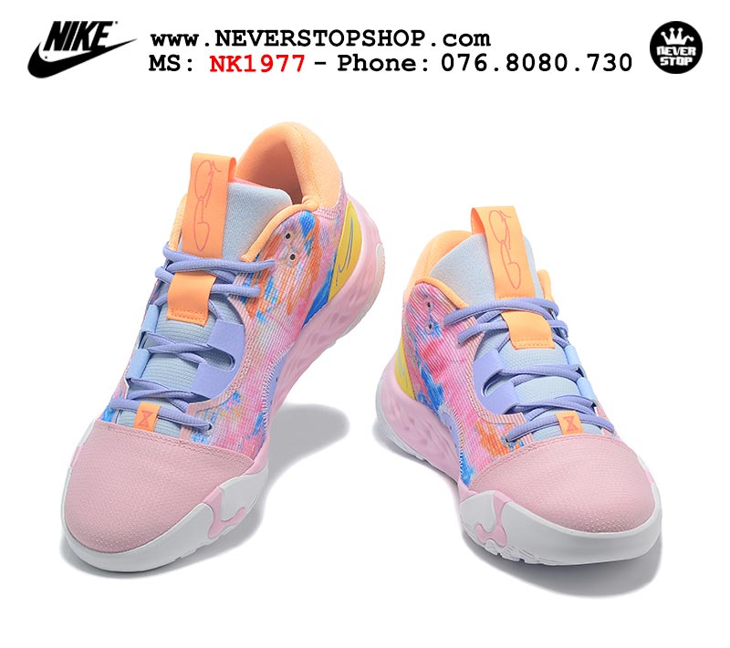 Giày bóng rổ nam Nike PG 6.0 Hồng Xanh bản đẹp chuẩn replica 1:1 authentic giá rẻ tại NeverStop Sneaker Shop Quận 3 HCM