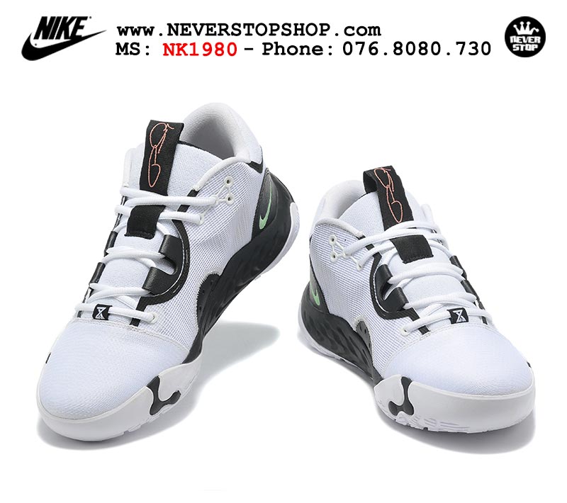 Giày bóng rổ nam Nike PG 6.0 Trắng Đen bản đẹp chuẩn replica 1:1 authentic giá rẻ tại NeverStop Sneaker Shop Quận 3 HCM