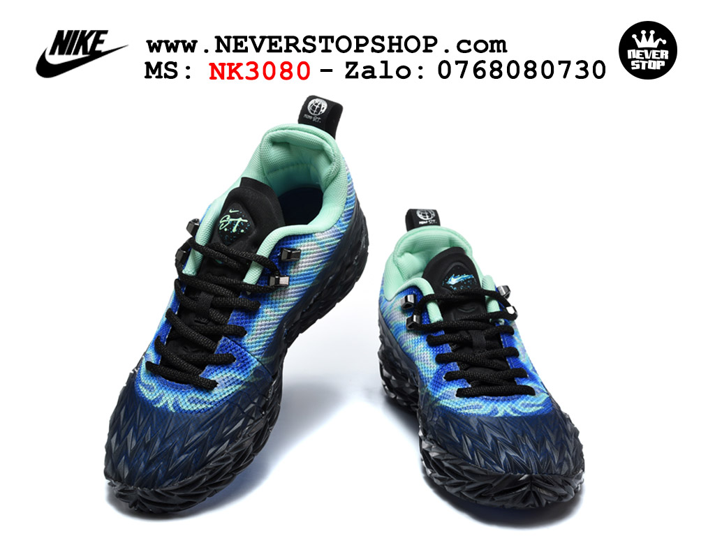 Giày bóng rổ outdoor Nike ST Charge Đen Xanh đế XDR-X chống mòn cực tốt kèm Air Zoom hàng like auth replica 1:1 giá rẻ tại NeverStop Sneaker Shop HCM
