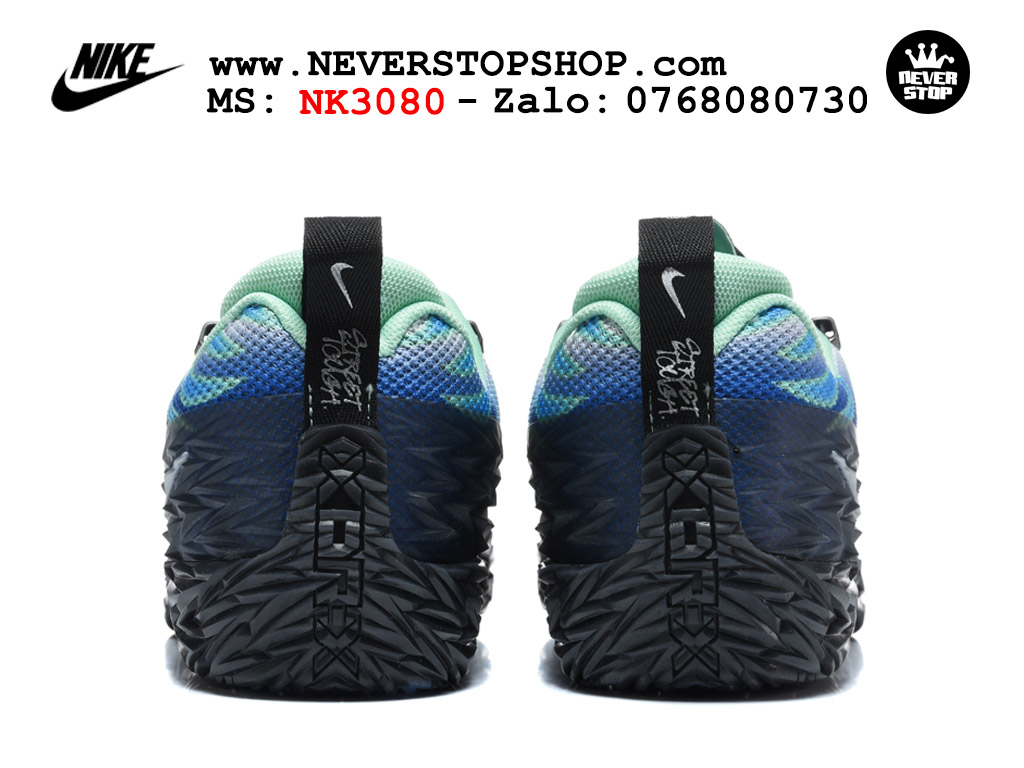 Giày bóng rổ outdoor Nike ST Charge Đen Xanh đế XDR-X chống mòn cực tốt kèm Air Zoom hàng like auth replica 1:1 giá rẻ tại NeverStop Sneaker Shop HCM