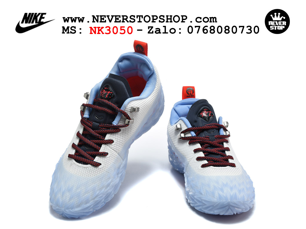 Giày bóng rổ outdoor Nike ST Charge Trắng Xanh đế XDR-X chống mòn cực tốt kèm Air Zoom hàng like auth replica 1:1 giá rẻ tại NeverStop Sneaker Shop HCM