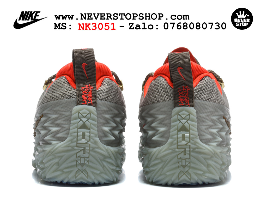 Giày bóng rổ outdoor Nike ST Charge Xám Đỏ đế XDR-X chống mòn cực tốt kèm Air Zoom hàng like auth replica 1:1 giá rẻ tại NeverStop Sneaker Shop HCM