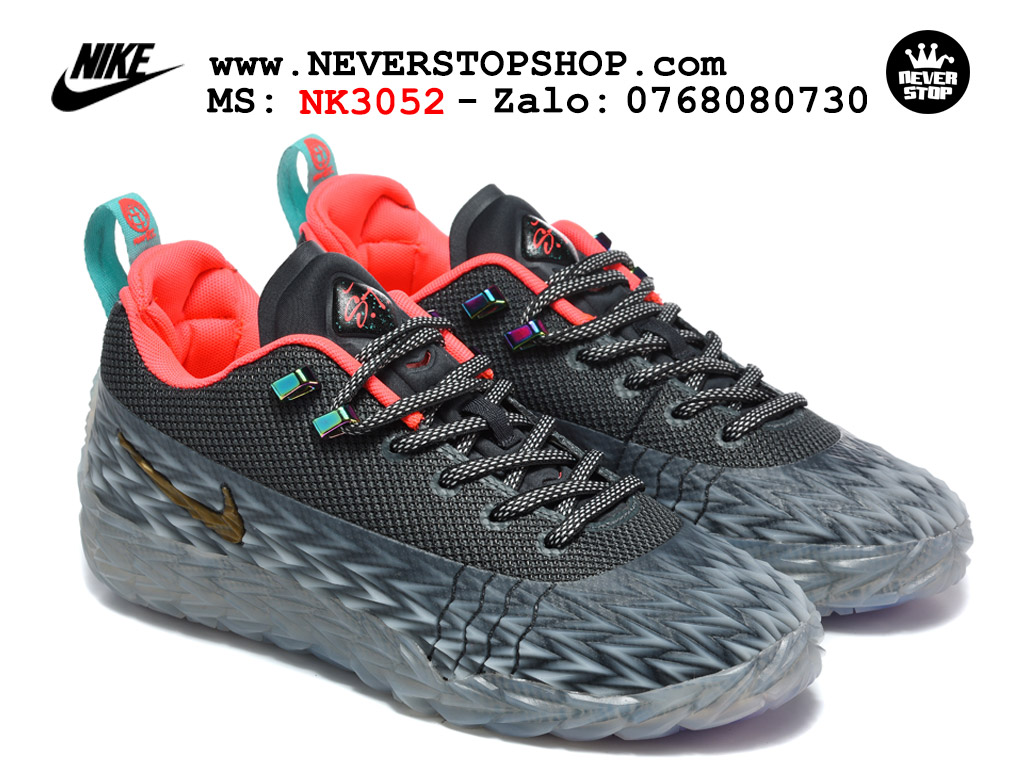 Giày bóng rổ outdoor Nike ST Charge Xám Đen Đỏ đế XDR-X chống mòn cực tốt kèm Air Zoom hàng like auth replica 1:1 giá rẻ tại NeverStop Sneaker Shop HCM