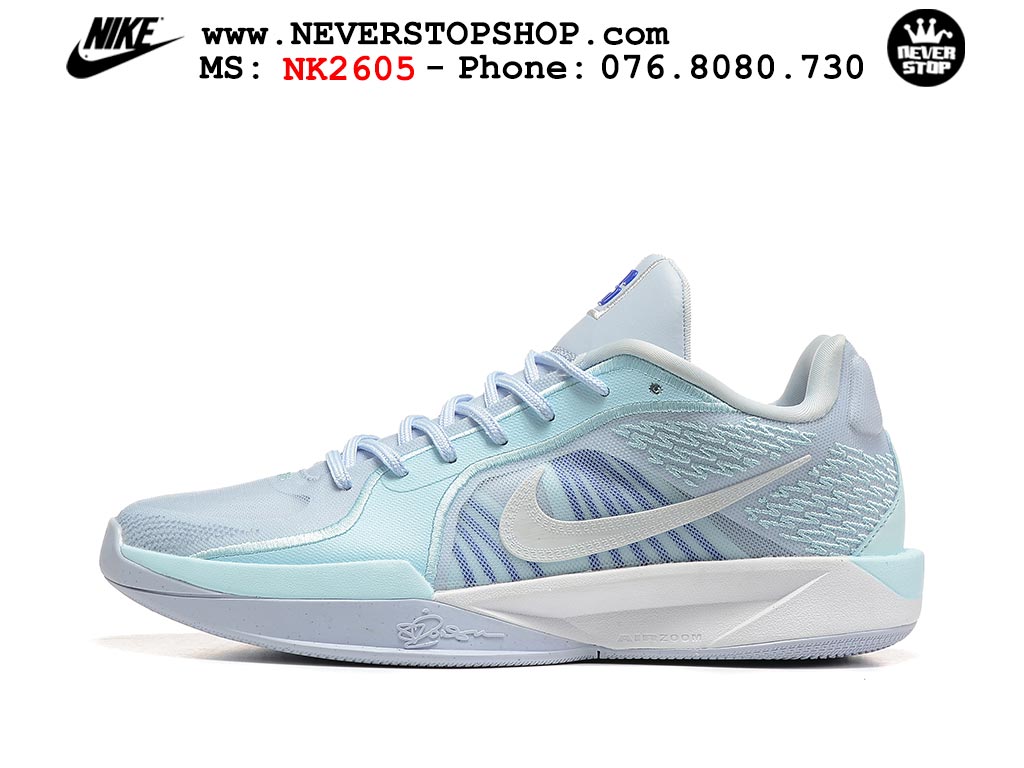 Giày bóng rổ Nike Sabrina 2 Xám Xanh Dương nam nữ hàng đẹp chuẩn best quality batch rep 1:1 như chính hãng real giá rẻ tại NeverStop Sneaker Shop HCM